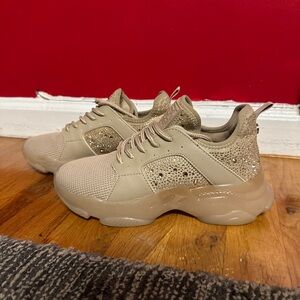 Sparkling Beige Steve Madden Sneakers